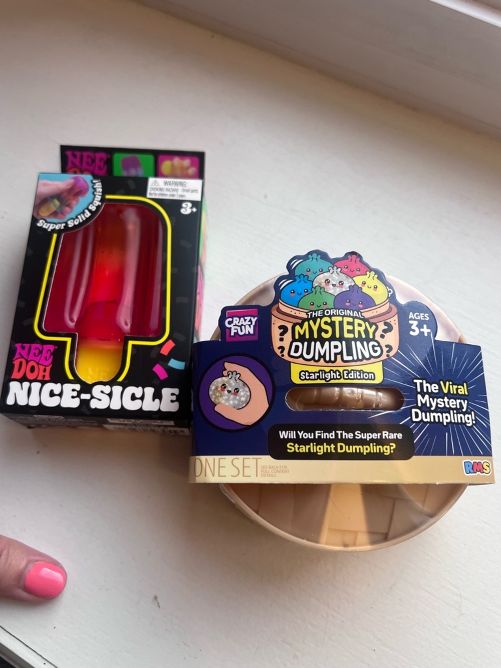 RARE SQUISHY SET- NeeDoh Nice-Sicle & Mystery Dumpling Starlight Edition Set